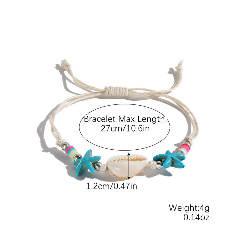 Olivenorma White Turquoise Starfish Turtle Pendant Beach Bracelet - Turquoise Starfish #2 - image 7