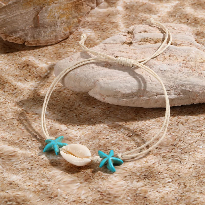 Olivenorma White Turquoise Starfish Turtle Pendant Beach Bracelet - image 5