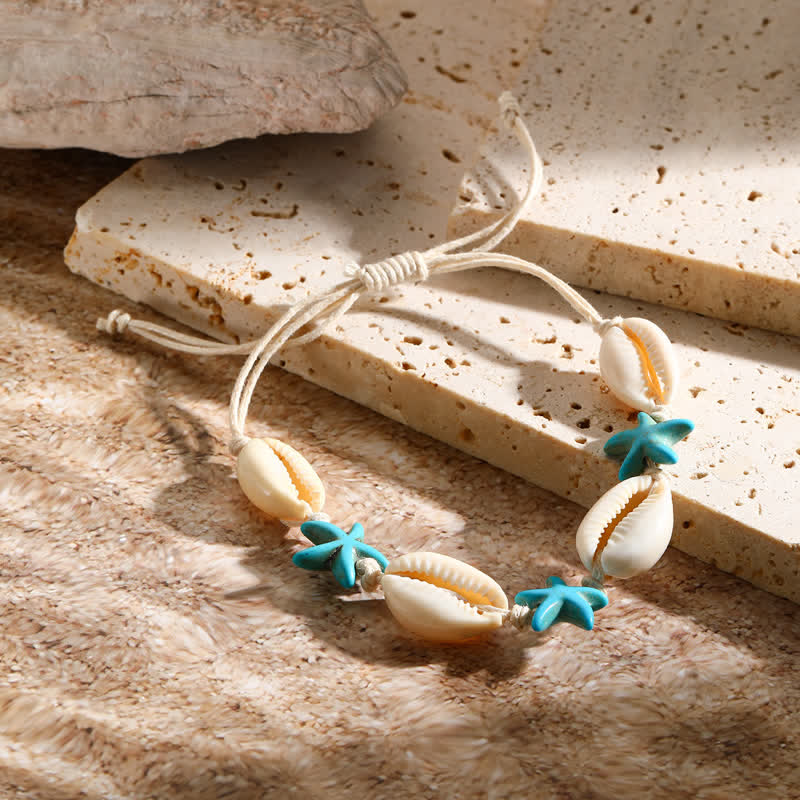 Olivenorma White Turquoise Starfish Turtle Pendant Beach Bracelet - image 12