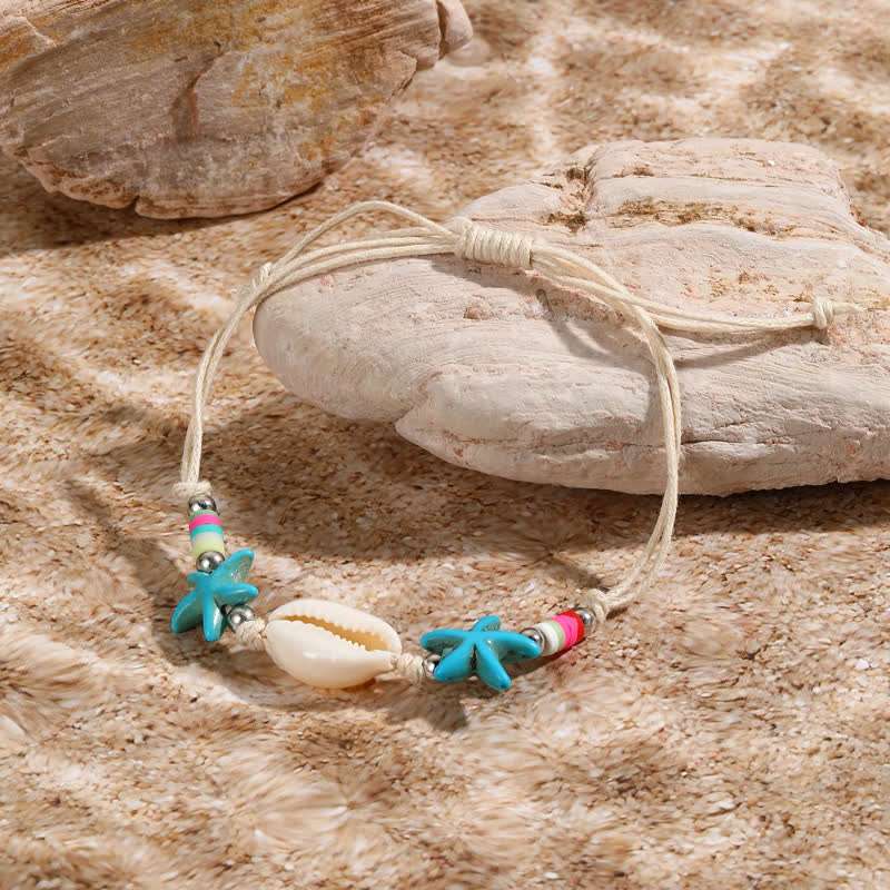 Olivenorma White Turquoise Starfish Turtle Pendant Beach Bracelet - image 8