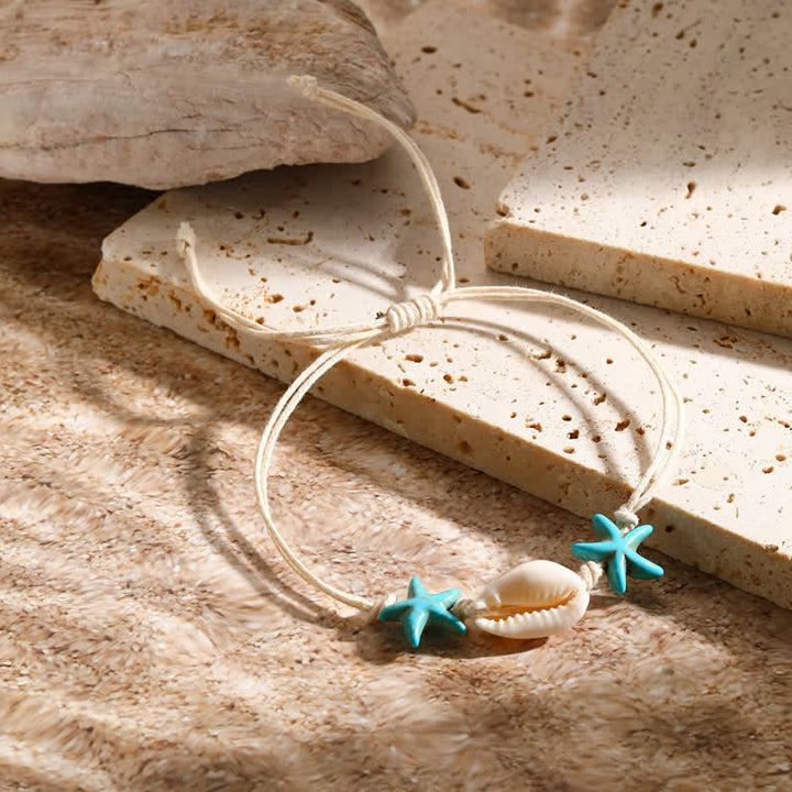 Olivenorma White Turquoise Starfish Turtle Pendant Beach Bracelet - image 6
