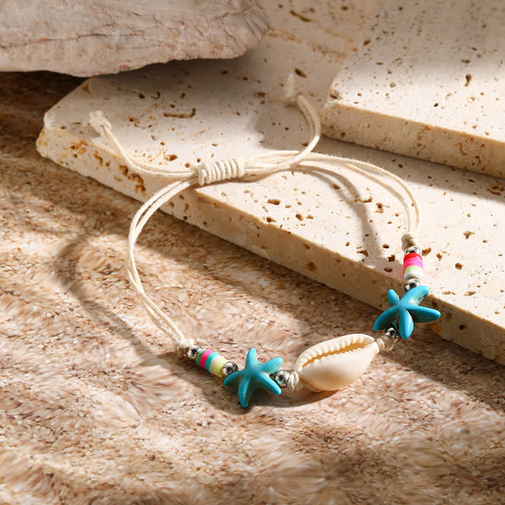 Olivenorma White Turquoise Starfish Turtle Pendant Beach Bracelet - image 9