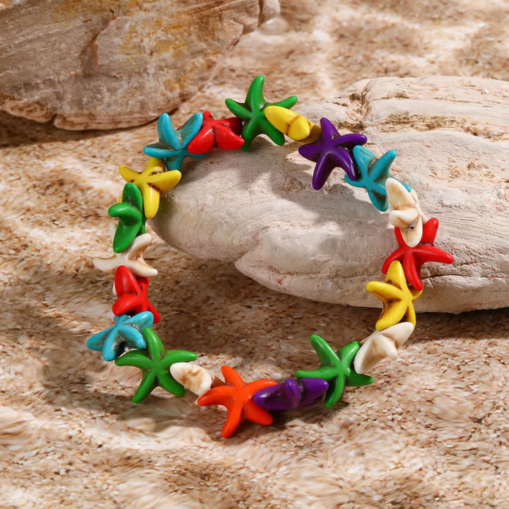 Olivenorma White Turquoise Starfish Turtle Pendant Beach Bracelet - image 23