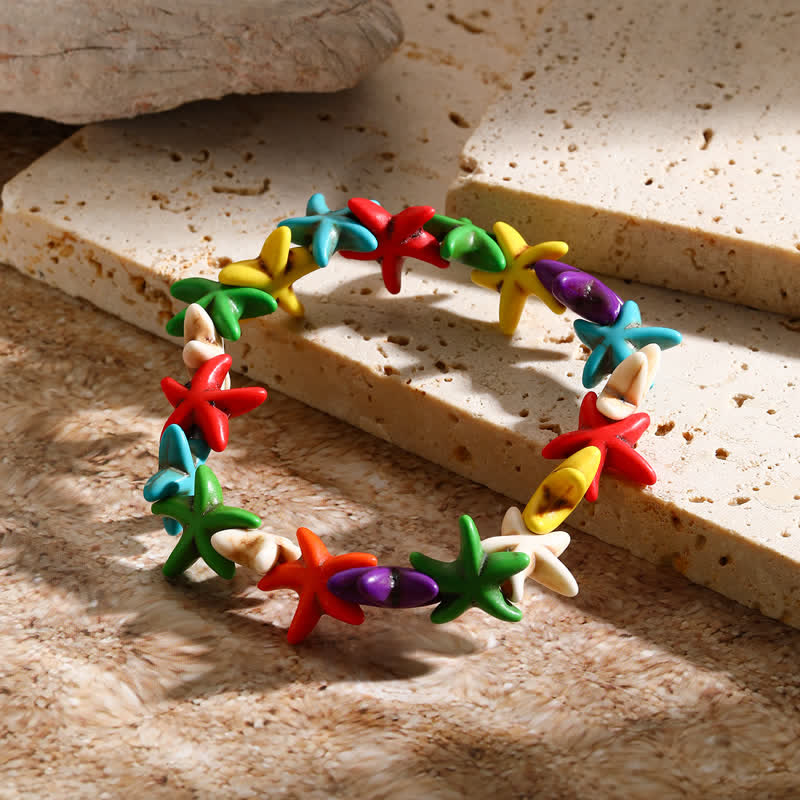 Olivenorma White Turquoise Starfish Turtle Pendant Beach Bracelet - image 24