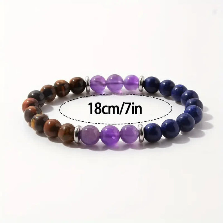 Olivenorma Amethyst Lapis Lazuli Tiger Eye Beaded Bracelet - image 3
