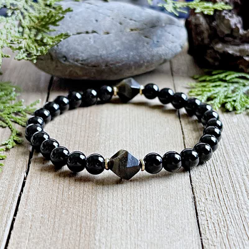 Olivenorma 8mm Obsidian Beads Bracelet - image 1