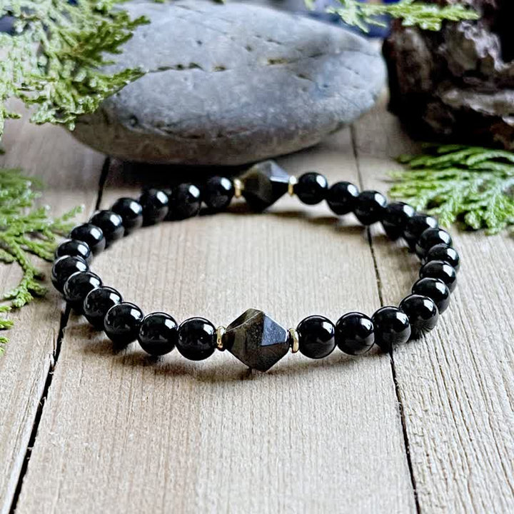 Olivenorma 8mm Obsidian Beads Bracelet - image 1