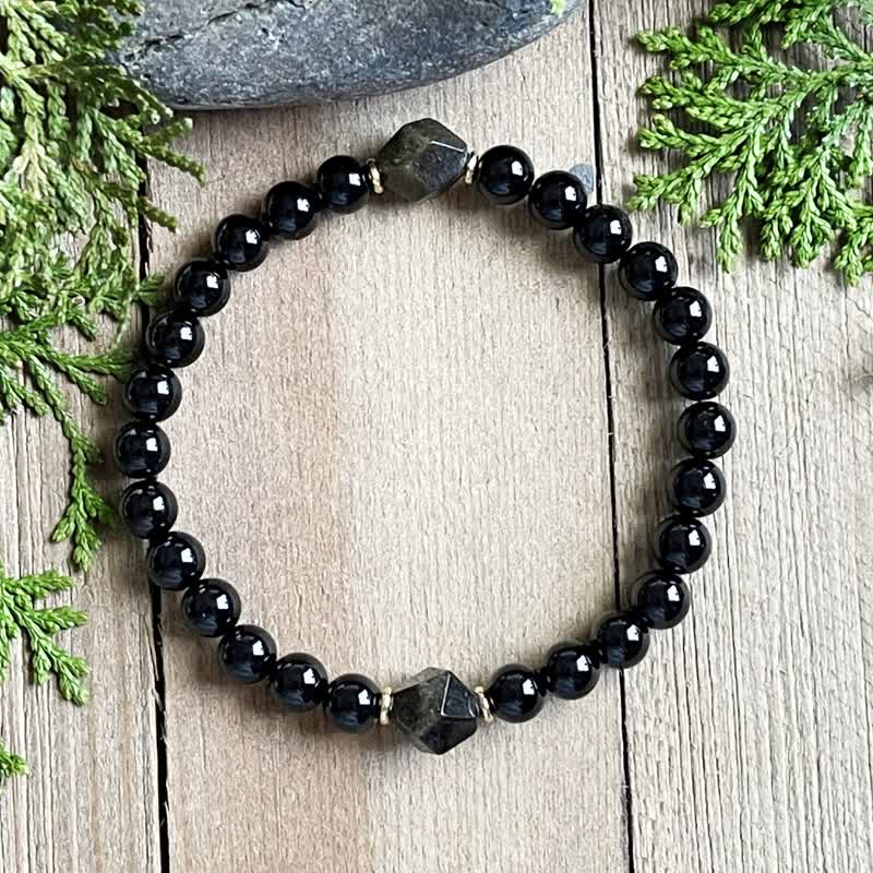 Olivenorma 8mm Obsidian Beads Bracelet - Obsidian - image 0