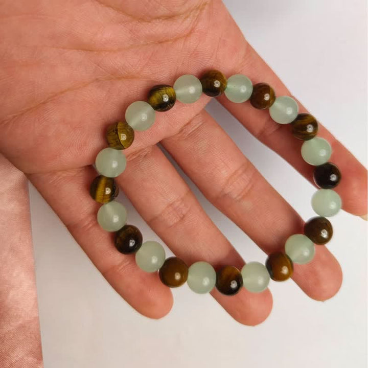 Olivenorma 8mm Green Aventurine Tiger Eye Beads Bracelet - image 2