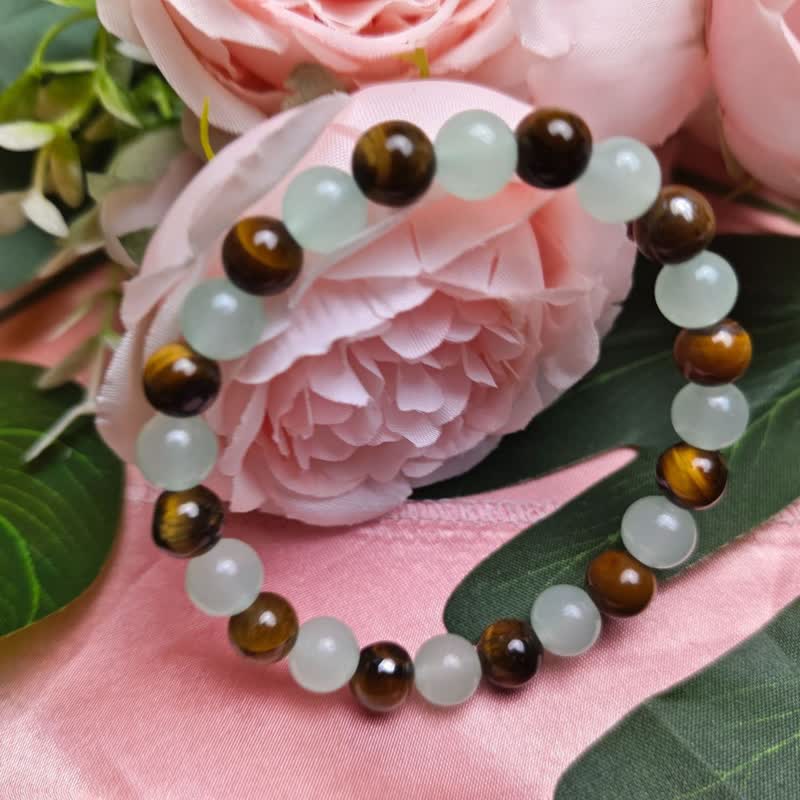 Olivenorma 8mm Green Aventurine Tiger Eye Beads Bracelet - image 1
