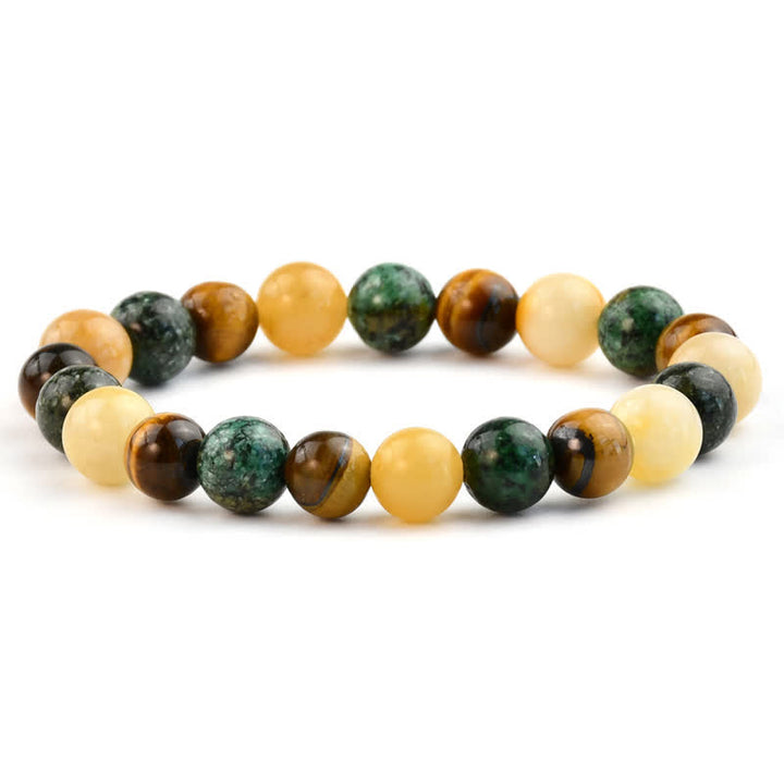 Olivenorma Sun Stone African Turquoise Tiger Eye Beads Bracelet - image 5