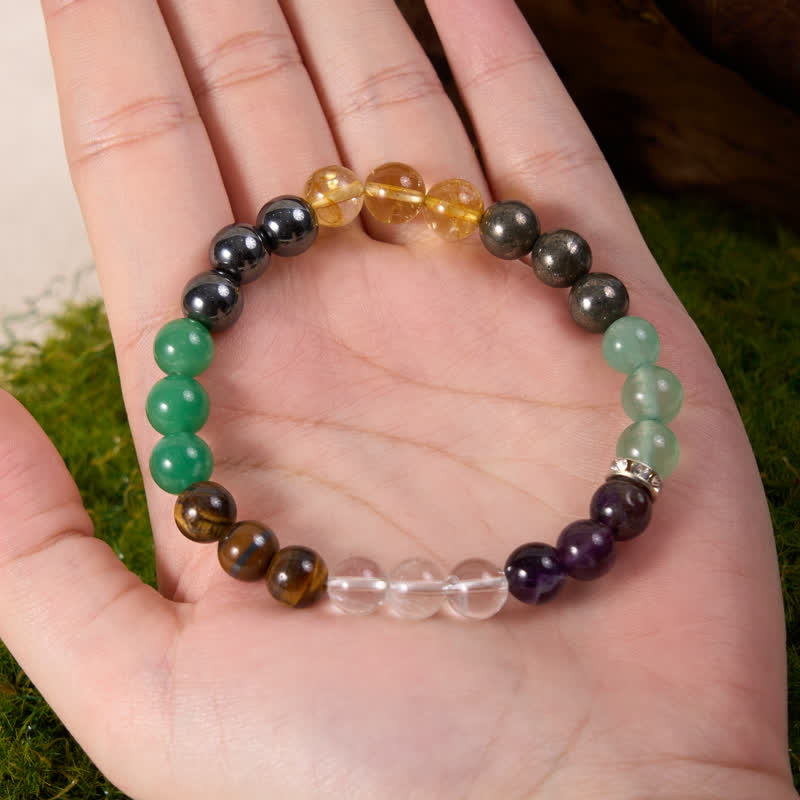 Olivenorma Hematite Green Aventurine Amethyst Citrine Beads Bracelet - image 2