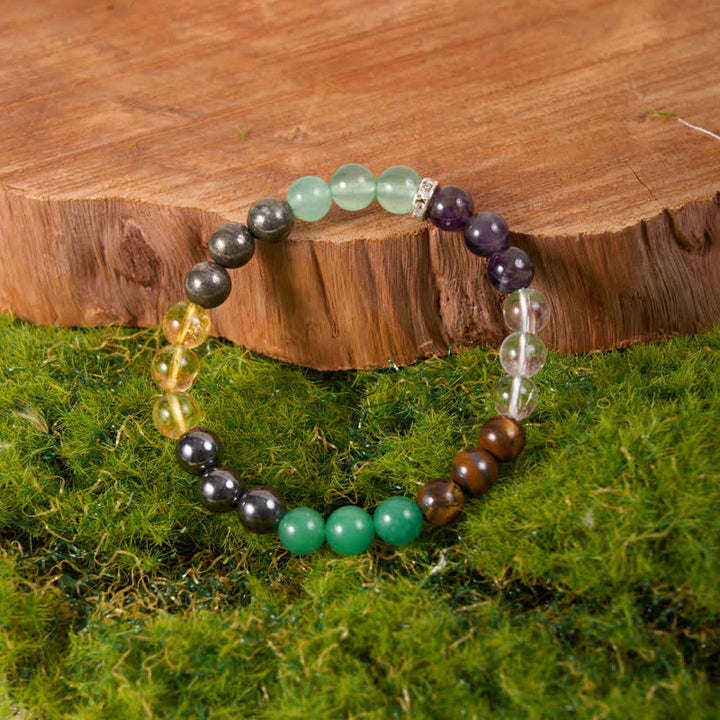 Olivenorma Hematite Green Aventurine Amethyst Citrine Beads Bracelet - Natural Crystal - image 0