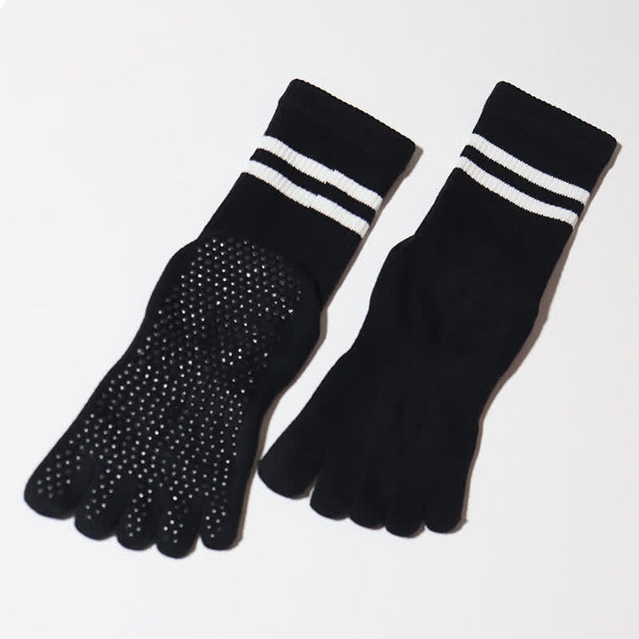 Olivenorma Pilates Anti-Slip Grip Socks Barre Training & Studio Stability Breathable Workout Yoga Socks - Black - 10 Pairs - image 3