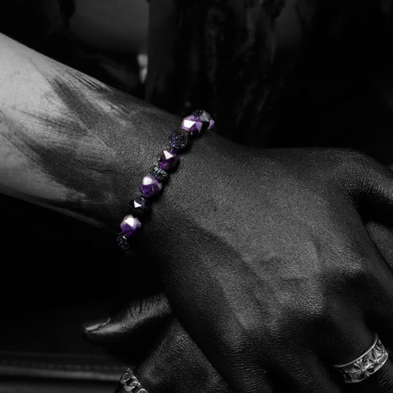 Olivenorma "Mysteries" Natural Amethyst Beaded Bracelet - image 3