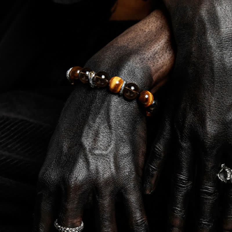 Olivenorma "Eye of Vision" Natural Tiger Eye Beaded Bracelet - image 3