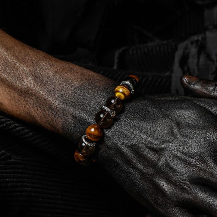 Olivenorma "Eye of Vision" Natural Tiger Eye Beaded Bracelet - image 4