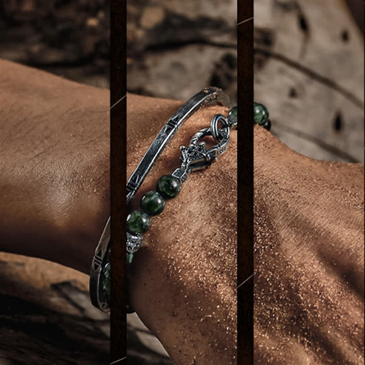 Olivenorma "Quiet" Natural Seraphinite Beaded Bracelet - image 1