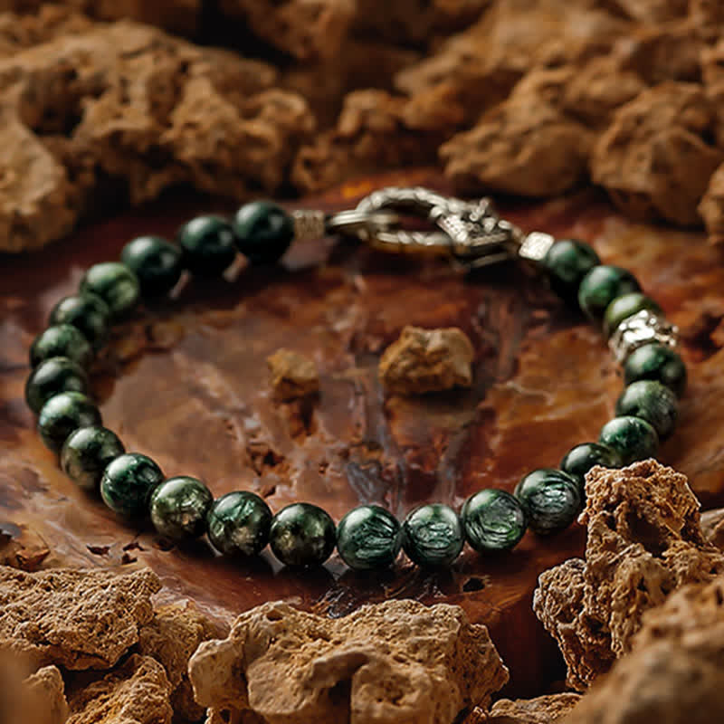 Olivenorma "Quiet" Natural Seraphinite Beaded Bracelet - image 4