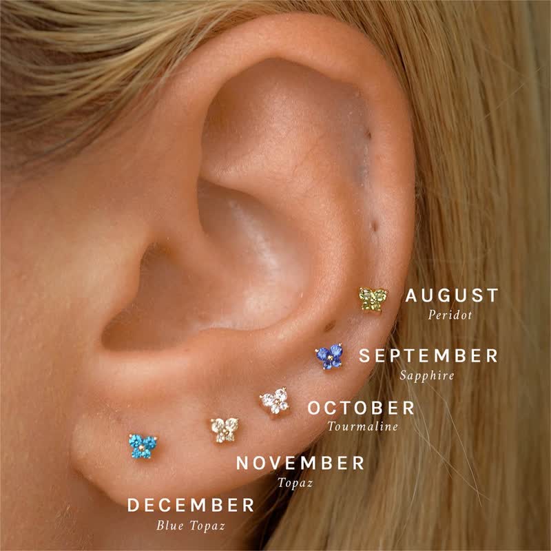 Olivenorma12 Birthstone Butterfly Shape Earrings - image 15