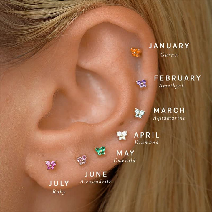 Olivenorma12 Birthstone Butterfly Shape Earrings - image 0
