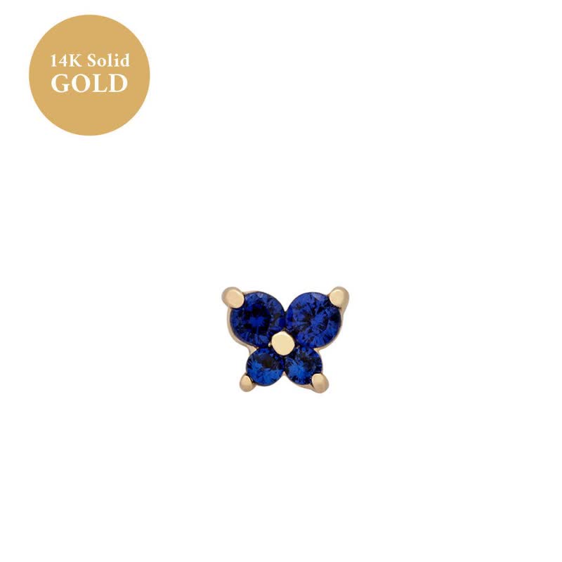 Olivenorma12 Birthstone Butterfly Shape Earrings - September-Sapphire - image 9