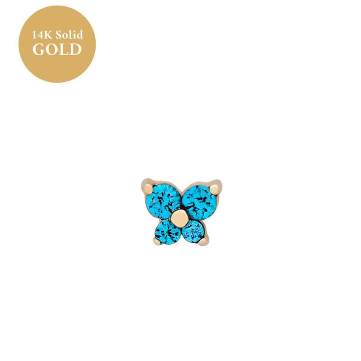Olivenorma12 Birthstone Butterfly Shape Earrings - December-Blue Zircon - image 12
