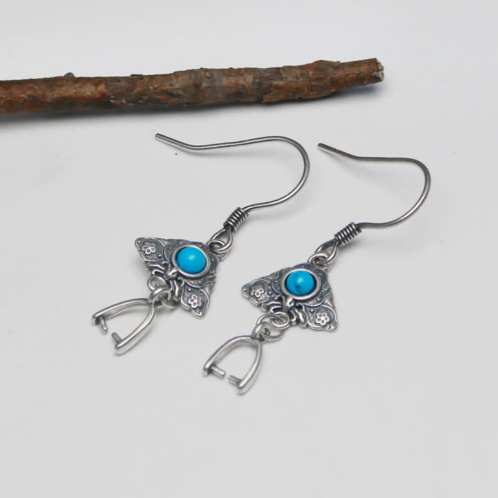 Olivenorma 925 Silver Ethnic Style Butterfly Pendant Earrings - image 2