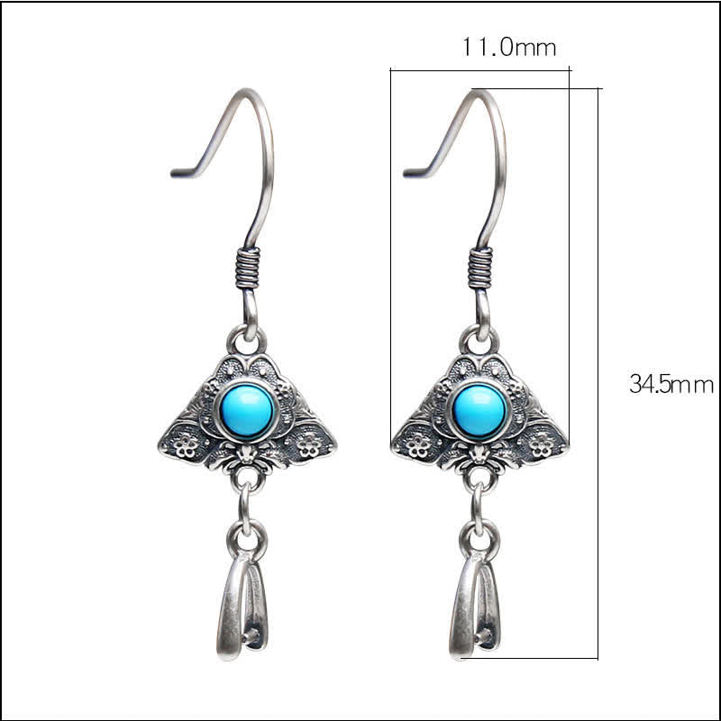 Olivenorma 925 Silver Ethnic Style Butterfly Pendant Earrings - image 4