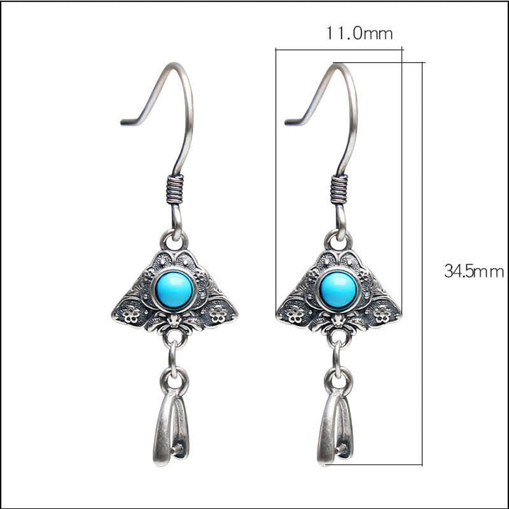 Olivenorma 925 Silver Ethnic Style Butterfly Pendant Earrings - image 4