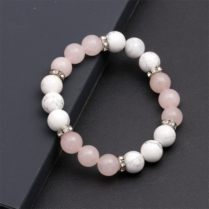Olivenorma Lava Stone Rose Pink Quartz Beaded Bracelet - image 18