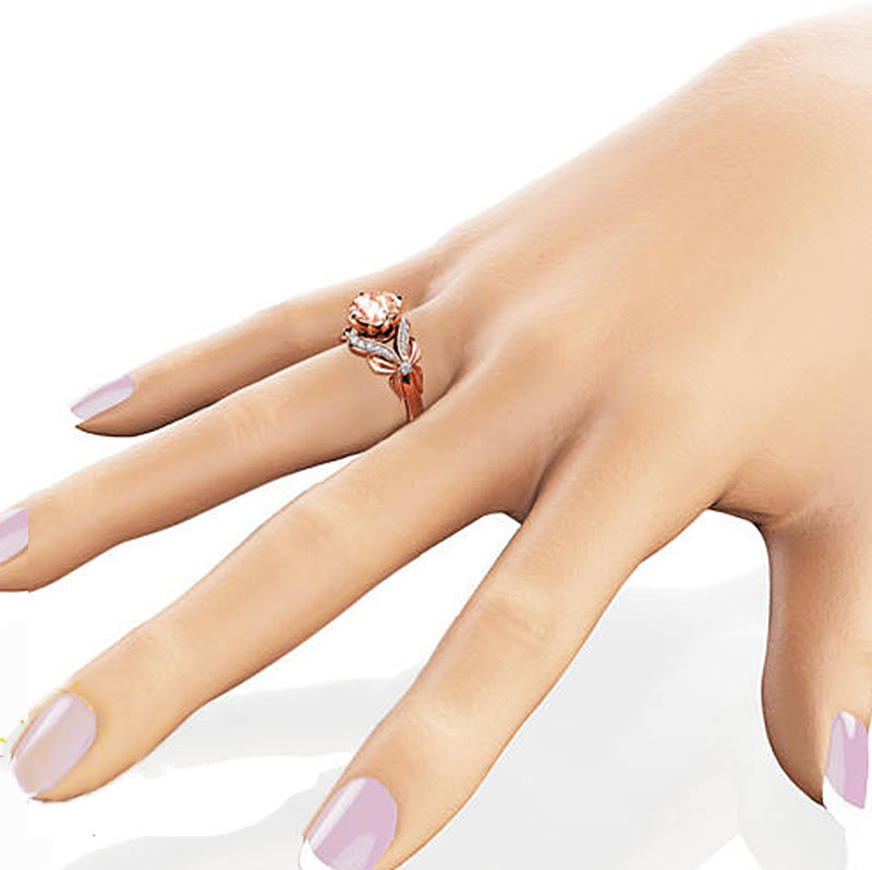 FREE Today: Rose Gold Morganite Butterfly Ring - image 2