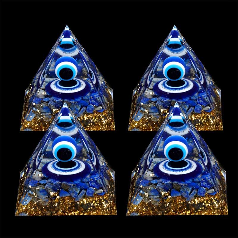 Olivenorma Lapis Lazuli Evil Eye Orgone Pyramid - image 2