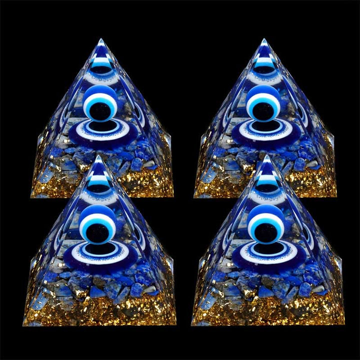 Olivenorma Lapis Lazuli Evil Eye Orgone Pyramid - image 2