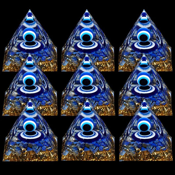 Olivenorma Lapis Lazuli Evil Eye Orgone Pyramid - image 4