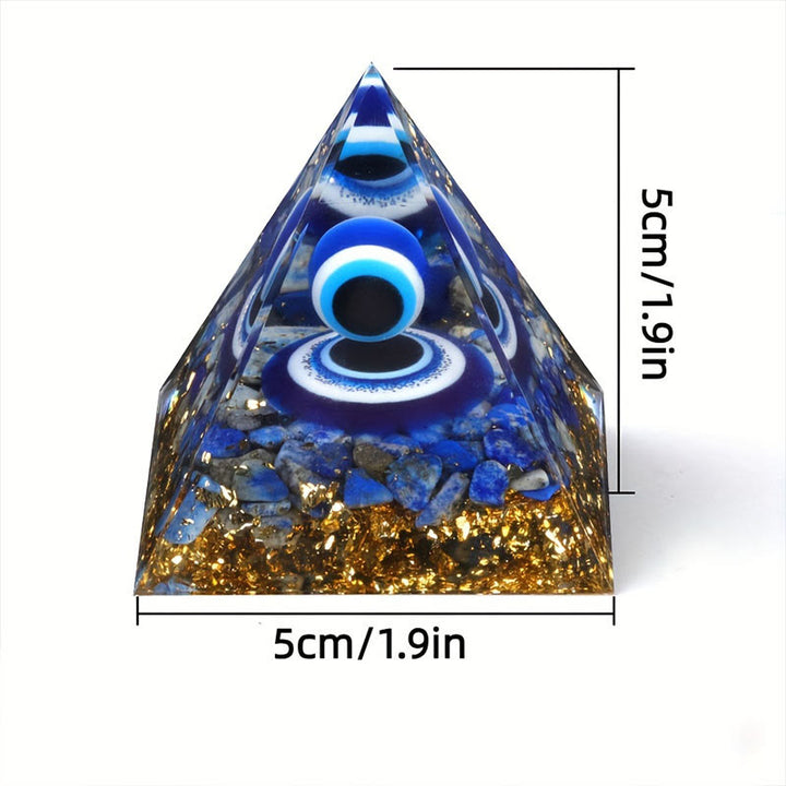 Olivenorma Lapis Lazuli Evil Eye Orgone Pyramid - image 6