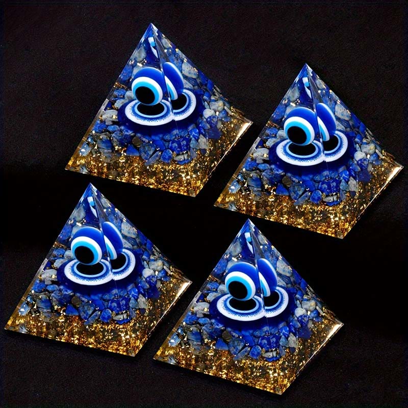 Olivenorma Lapis Lazuli Evil Eye Orgone Pyramid - image 3