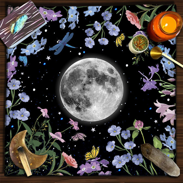 Olivenorma Square Divination Moon Phases Tarot Tablecloth - Moon&Flowers#3 - 75cm*75cm - image 14