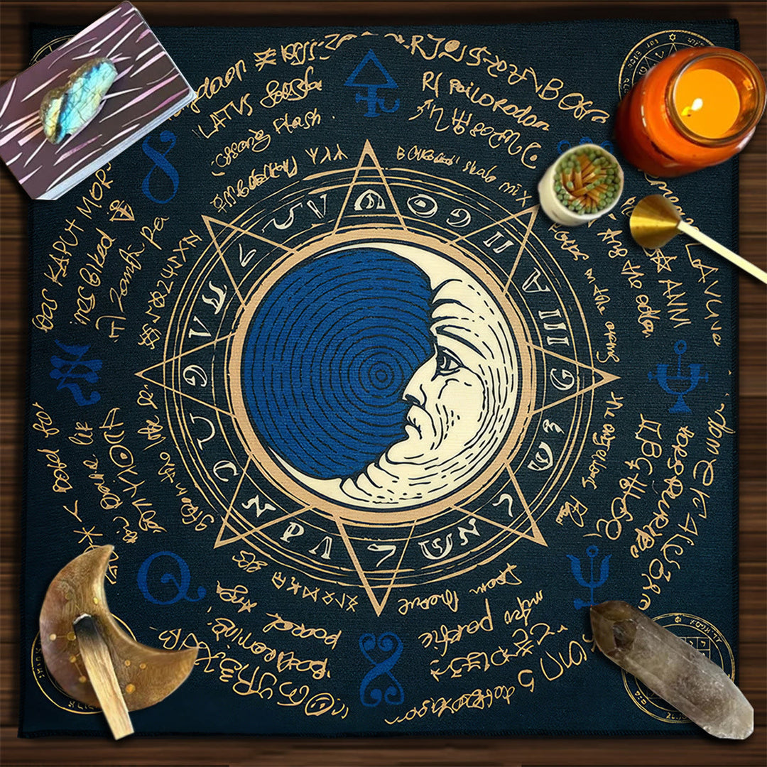 Olivenorma Square Divination Moon Phases Tarot Tablecloth - Moon&Letter - 75cm*75cm - image 17