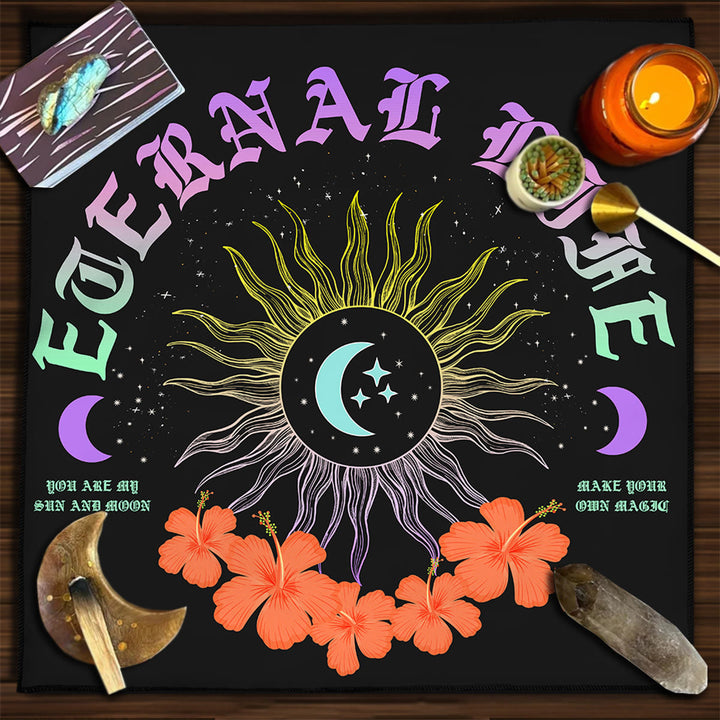 Olivenorma Square Divination Moon Phases Tarot Tablecloth - Moon&Flowers#1 - 75cm*75cm - image 8