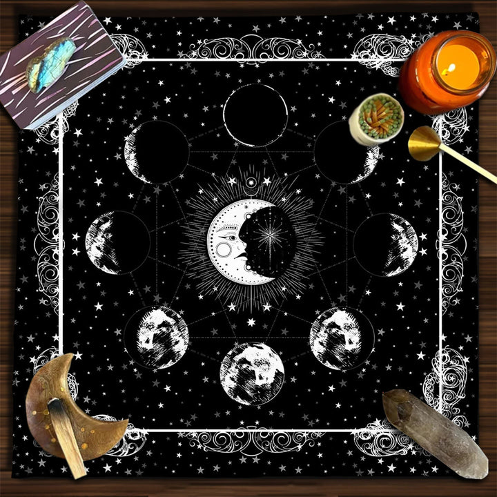 Olivenorma Square Divination Moon Phases Tarot Tablecloth - Moon#2 - 75cm*75cm - image 3
