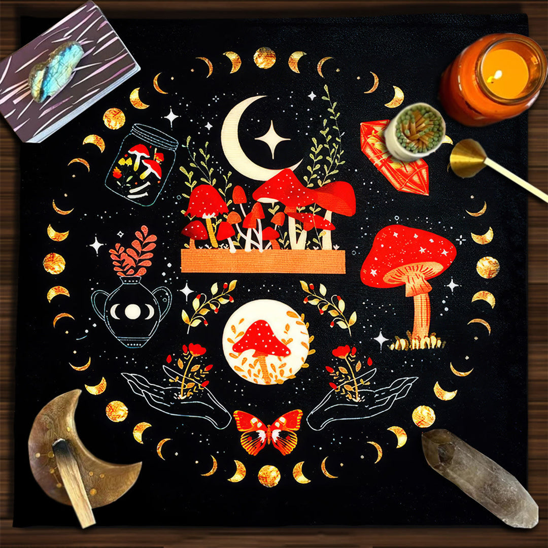 Olivenorma Square Divination Moon Phases Tarot Tablecloth - Moon&Mushroom - 75cm*75cm - image 16