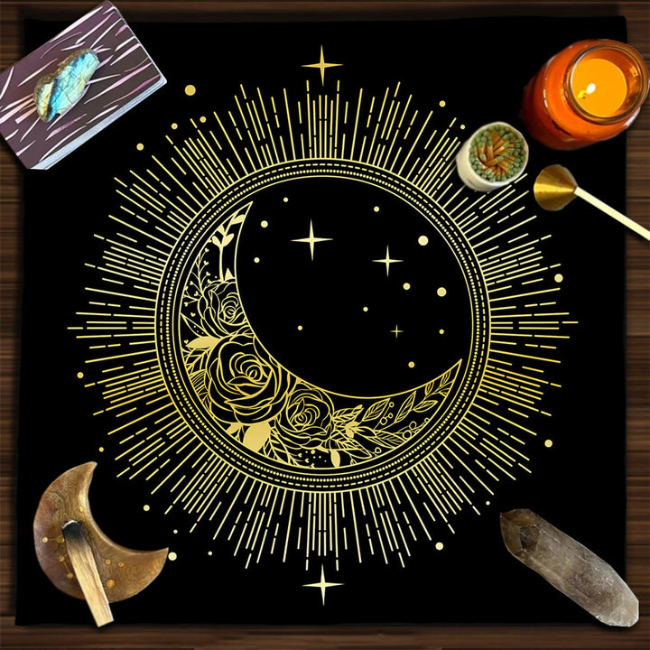 Olivenorma Square Divination Moon Phases Tarot Tablecloth - Moon#1 - 75cm*75cm - image 0