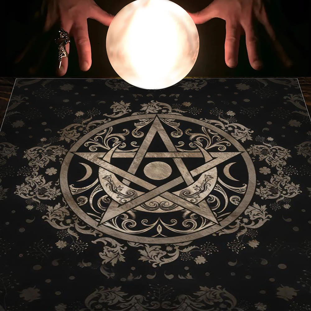 Olivenorma Astrology Flowers Moon & Sun Cloth Tarot Tablecloth - Star - 75cm*75cm - image 6
