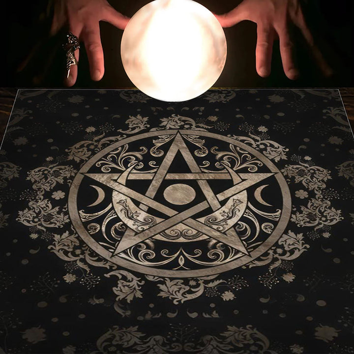 Olivenorma Astrology Flowers Moon & Sun Cloth Tarot Tablecloth - Star - 75cm*75cm - image 6
