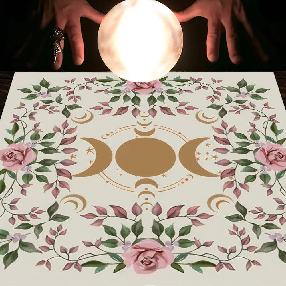Olivenorma Astrology Flowers Moon & Sun Cloth Tarot Tablecloth - Moon&Flower #5 - 75cm*75cm - image 27