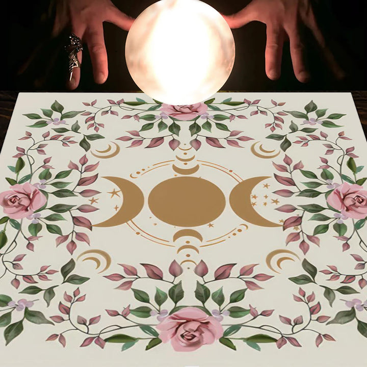 Olivenorma Astrology Flowers Moon & Sun Cloth Tarot Tablecloth - Moon&Flower #5 - 75cm*75cm - image 27