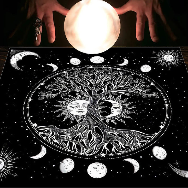 Olivenorma Astrology Flowers Moon & Sun Cloth Tarot Tablecloth - Tree of Life #5 - 75cm*75cm - image 10