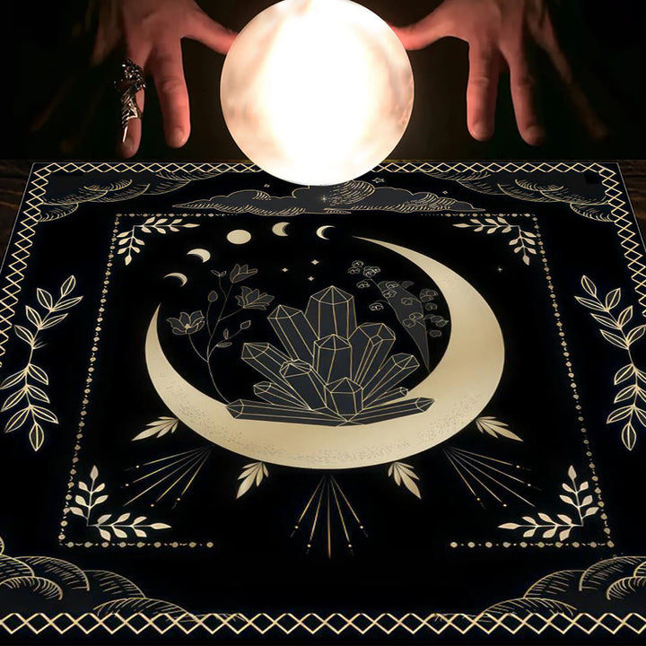 Olivenorma Astrology Flowers Moon & Sun Cloth Tarot Tablecloth - Moon&Crystal - 75cm*75cm - image 32