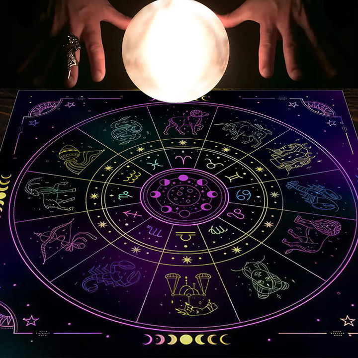 Olivenorma Astrology Flowers Moon & Sun Cloth Tarot Tablecloth - Zodiac #6 - 75cm*75cm - image 20